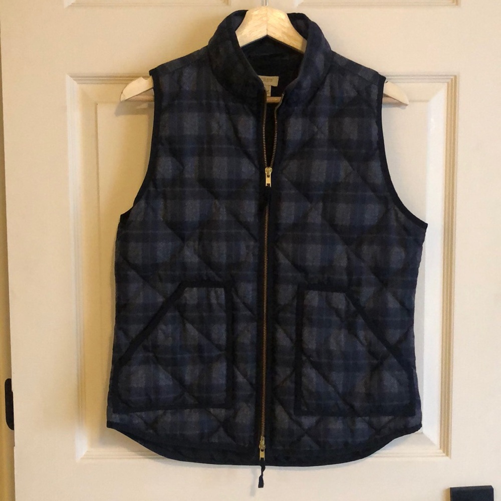 Small (S) J. CREW - Flannel Down Quilted Vest